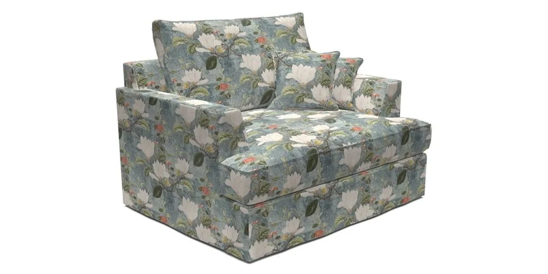 Slingsby Snuggler Fitted Cover Sofa in Two Tone Plain Biscuit.  Loose cover version available