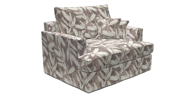 Slingsby Snuggler Fitted Cover Sofa in Two Tone Plain Biscuit.  Loose cover version available