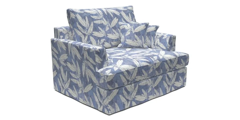 Slingsby Snuggler Fitted Cover Sofa in Two Tone Plain Biscuit.  Loose cover version available