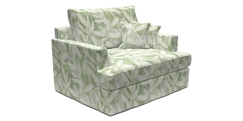 Slingsby Snuggler Fitted Cover Sofa in Two Tone Plain Biscuit.  Loose cover version available