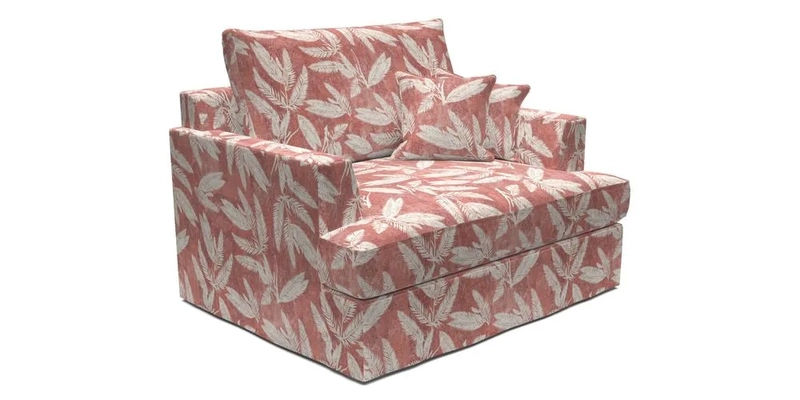 Slingsby Snuggler Fitted Cover Sofa in Two Tone Plain Biscuit.  Loose cover version available