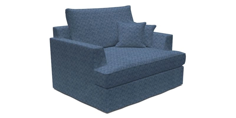Slingsby Snuggler Fitted Cover Sofa in Two Tone Plain Biscuit.  Loose cover version available