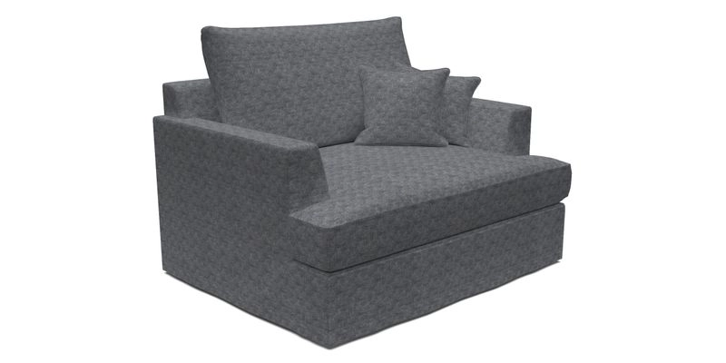 Slingsby Snuggler Fitted Cover Sofa in Two Tone Plain Biscuit.  Loose cover version available