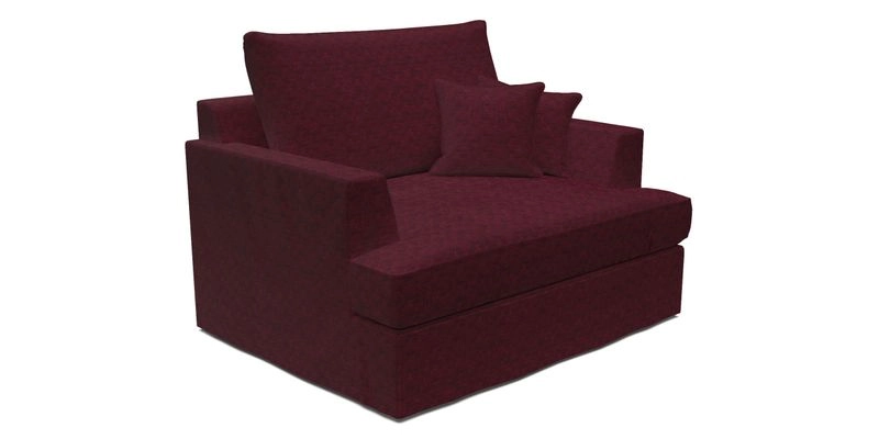 Slingsby Snuggler Fitted Cover Sofa in Two Tone Plain Biscuit.  Loose cover version available