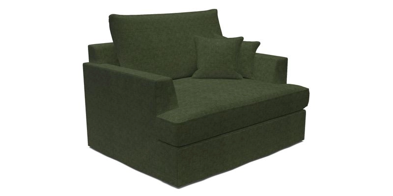 Slingsby Snuggler Fitted Cover Sofa in Two Tone Plain Biscuit.  Loose cover version available