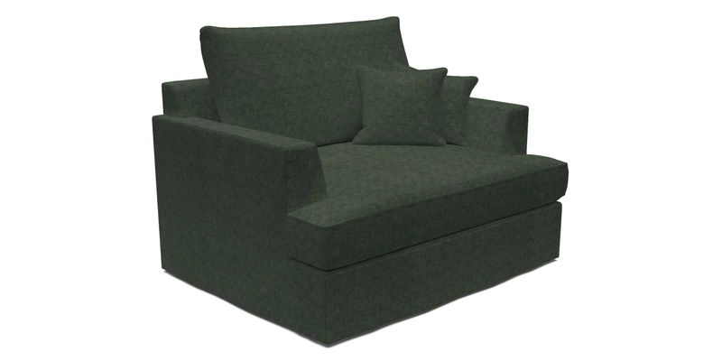 Slingsby Snuggler Fitted Cover Sofa in Two Tone Plain Biscuit.  Loose cover version available