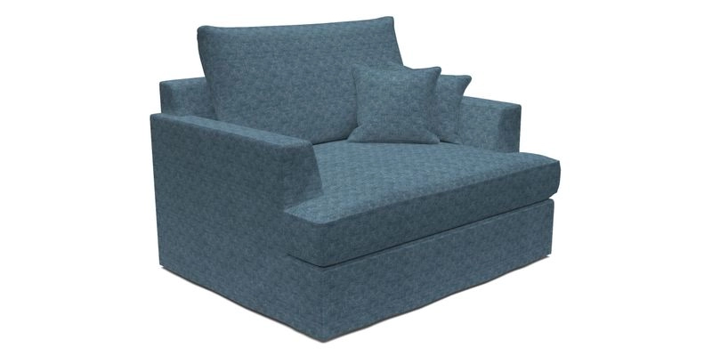 Slingsby Snuggler Fitted Cover Sofa in Two Tone Plain Biscuit.  Loose cover version available