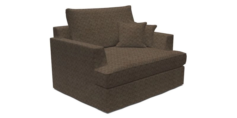 Slingsby Snuggler Fitted Cover Sofa in Two Tone Plain Biscuit.  Loose cover version available