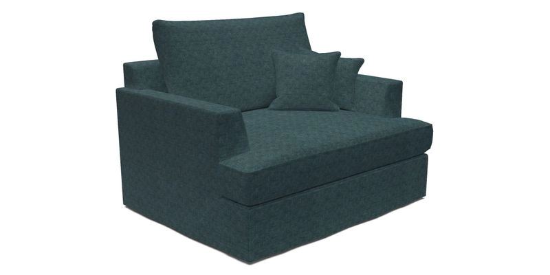 Slingsby Snuggler Fitted Cover Sofa in Two Tone Plain Biscuit.  Loose cover version available