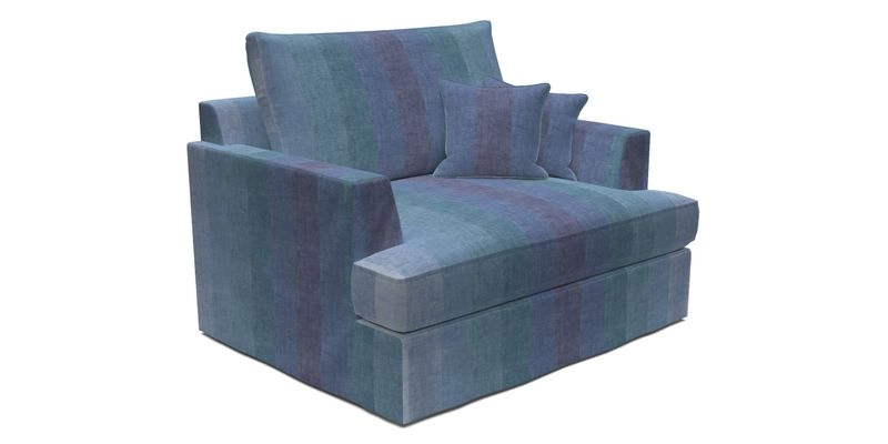 Slingsby Snuggler Fitted Cover Sofa in Two Tone Plain Biscuit.  Loose cover version available