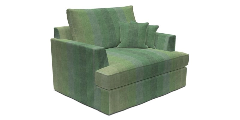 Slingsby Snuggler Fitted Cover Sofa in Two Tone Plain Biscuit.  Loose cover version available