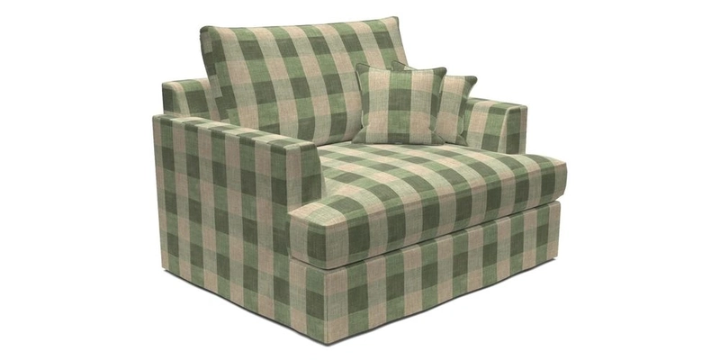 Slingsby Snuggler Fitted Cover Sofa in Two Tone Plain Biscuit.  Loose cover version available