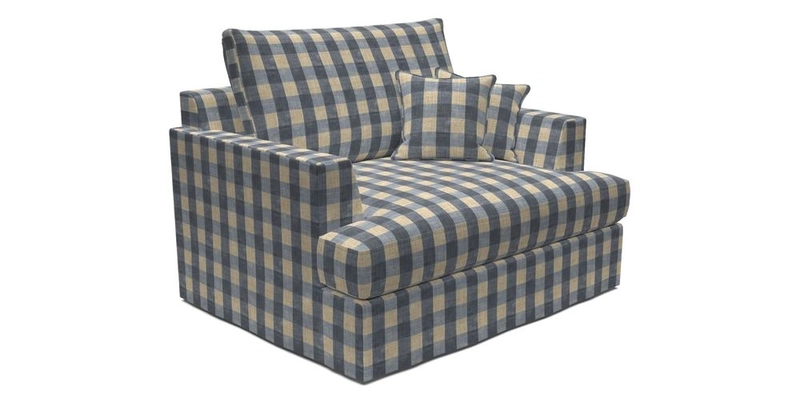 Slingsby Snuggler Fitted Cover Sofa in Two Tone Plain Biscuit.  Loose cover version available