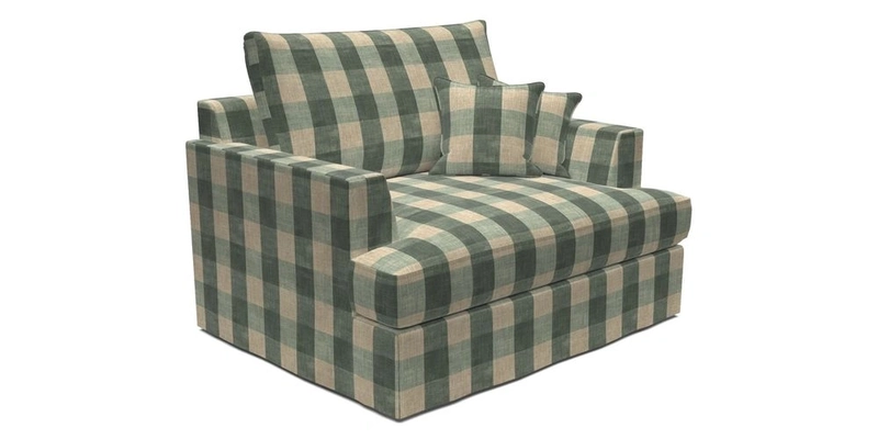 Slingsby Snuggler Fitted Cover Sofa in Two Tone Plain Biscuit.  Loose cover version available