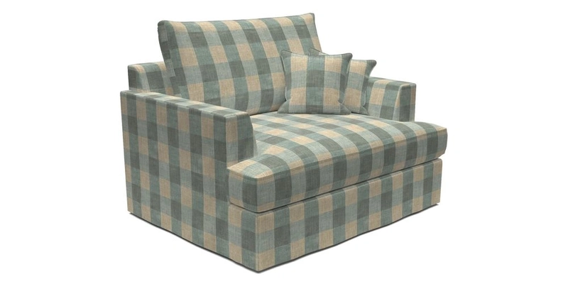 Slingsby Snuggler Fitted Cover Sofa in Two Tone Plain Biscuit.  Loose cover version available