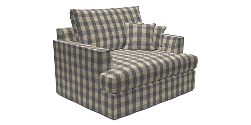 Slingsby Snuggler Fitted Cover Sofa in Two Tone Plain Biscuit.  Loose cover version available