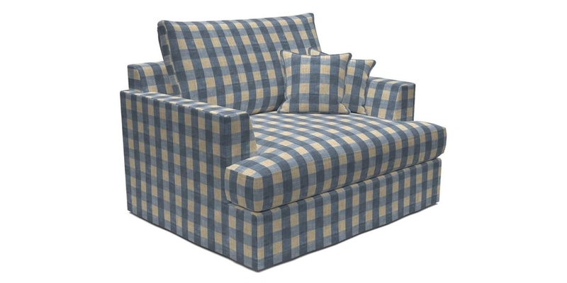 Slingsby Snuggler Fitted Cover Sofa in Two Tone Plain Biscuit.  Loose cover version available