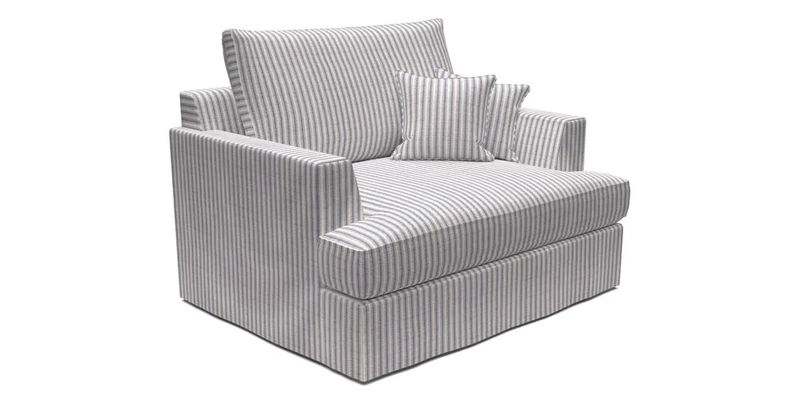 Slingsby Snuggler Fitted Cover Sofa in Two Tone Plain Biscuit.  Loose cover version available