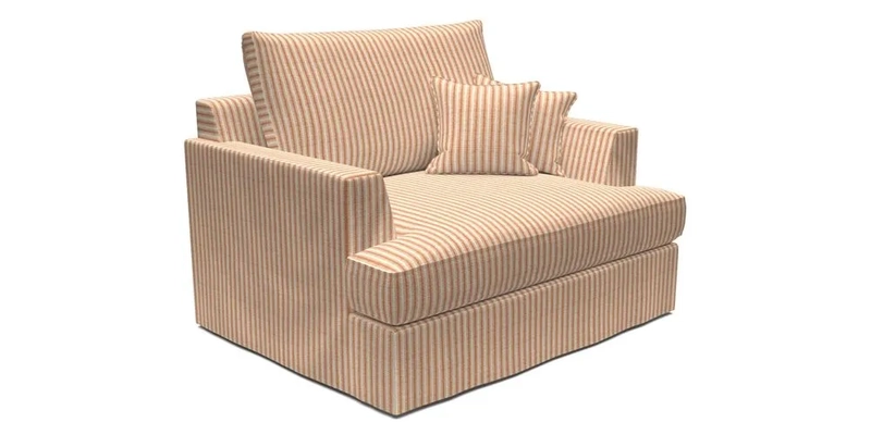 Slingsby Snuggler Fitted Cover Sofa in Two Tone Plain Biscuit.  Loose cover version available
