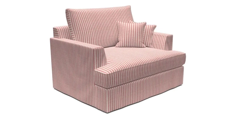 Slingsby Snuggler Fitted Cover Sofa in Two Tone Plain Biscuit.  Loose cover version available