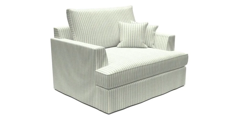Slingsby Snuggler Fitted Cover Sofa in Two Tone Plain Biscuit.  Loose cover version available