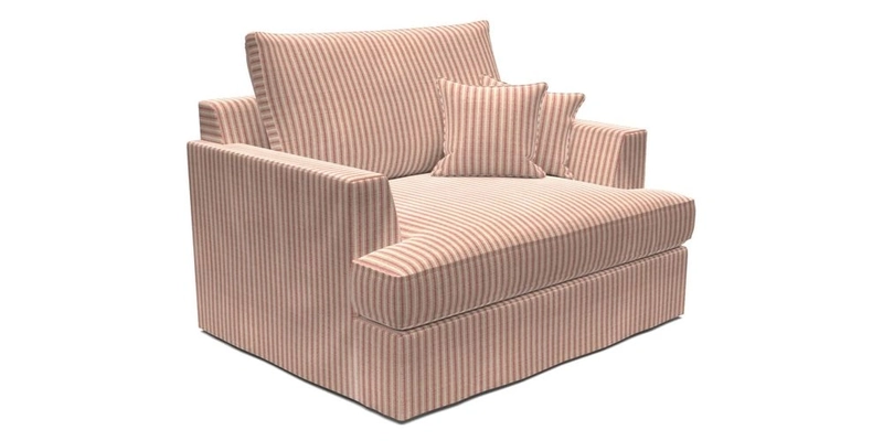 Slingsby Snuggler Fitted Cover Sofa in Two Tone Plain Biscuit.  Loose cover version available