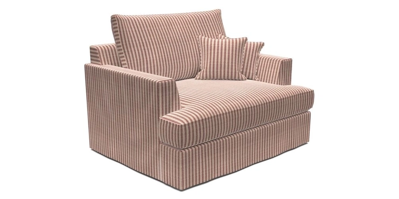 Slingsby Snuggler Fitted Cover Sofa in Two Tone Plain Biscuit.  Loose cover version available