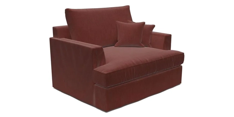 Slingsby Snuggler Fitted Cover Sofa in Two Tone Plain Biscuit.  Loose cover version available