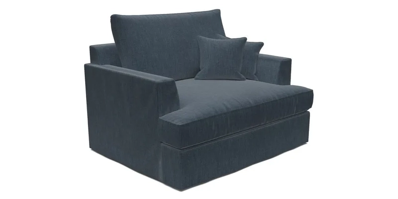 Slingsby Snuggler Fitted Cover Sofa in Two Tone Plain Biscuit.  Loose cover version available