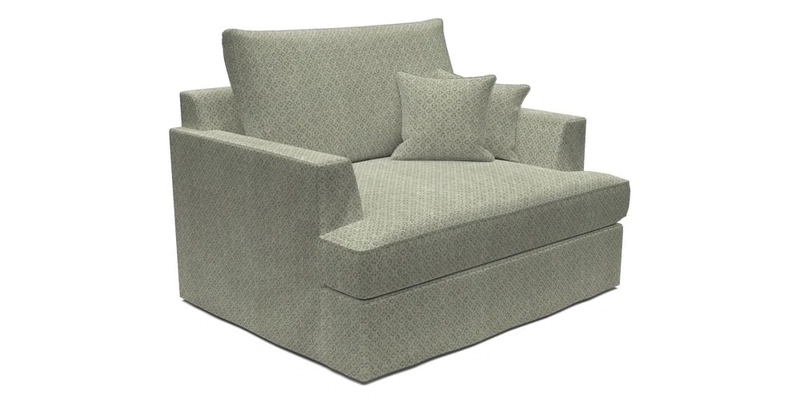 Slingsby Snuggler Fitted Cover Sofa in Two Tone Plain Biscuit.  Loose cover version available
