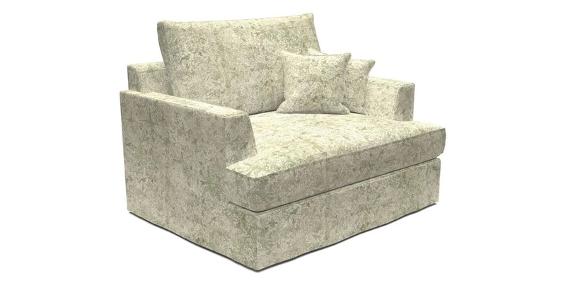 Slingsby Snuggler Fitted Cover Sofa in Two Tone Plain Biscuit.  Loose cover version available