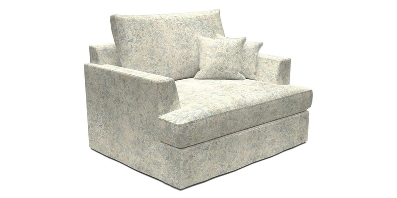Slingsby Snuggler Fitted Cover Sofa in Two Tone Plain Biscuit.  Loose cover version available