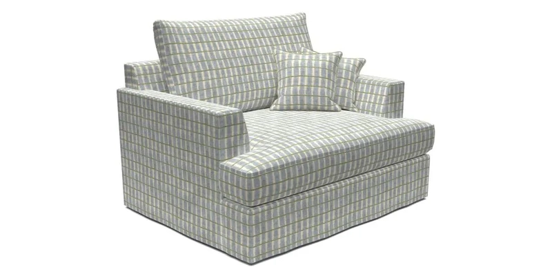 Slingsby Snuggler Fitted Cover Sofa in Two Tone Plain Biscuit.  Loose cover version available