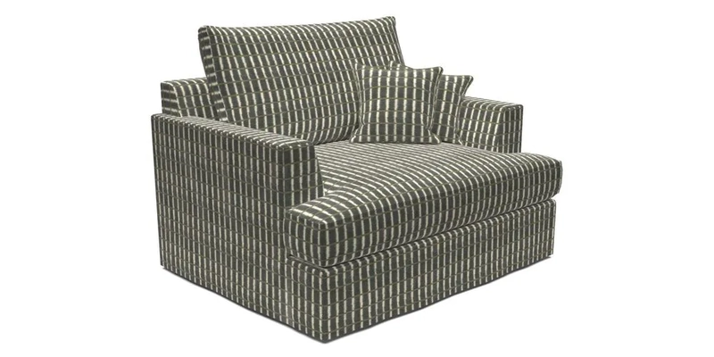 Slingsby Snuggler Fitted Cover Sofa in Two Tone Plain Biscuit.  Loose cover version available