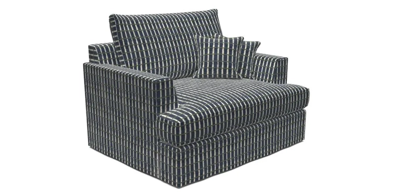 Slingsby Snuggler Fitted Cover Sofa in Two Tone Plain Biscuit.  Loose cover version available