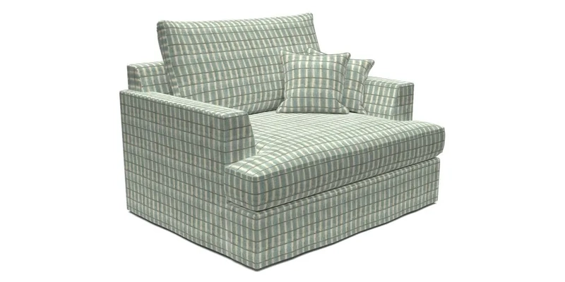 Slingsby Snuggler Fitted Cover Sofa in Two Tone Plain Biscuit.  Loose cover version available