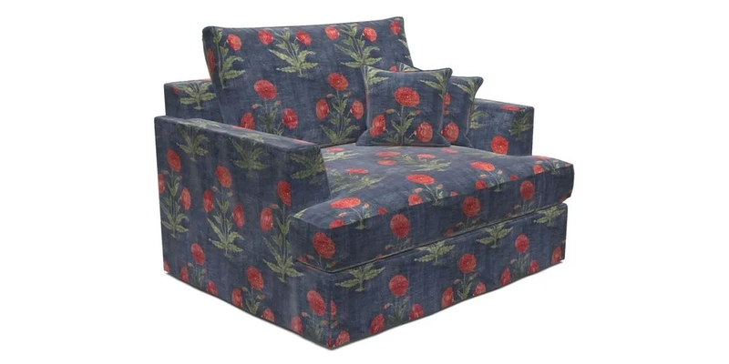 Slingsby Snuggler Fitted Cover Sofa in Two Tone Plain Biscuit.  Loose cover version available