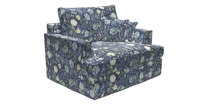 Slingsby Snuggler Fitted Cover Sofa in Two Tone Plain Biscuit.  Loose cover version available