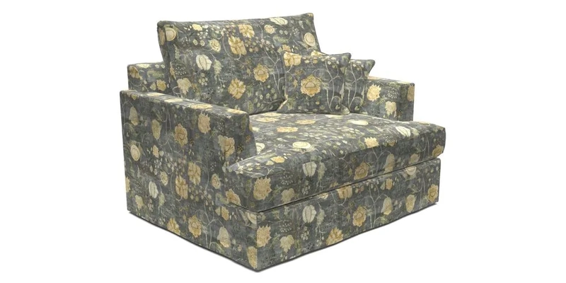 Slingsby Snuggler Fitted Cover Sofa in Two Tone Plain Biscuit.  Loose cover version available