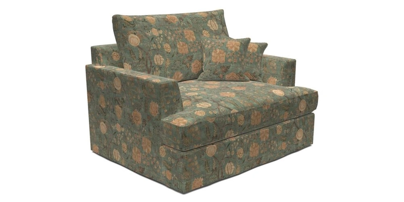 Slingsby Snuggler Fitted Cover Sofa in Two Tone Plain Biscuit.  Loose cover version available