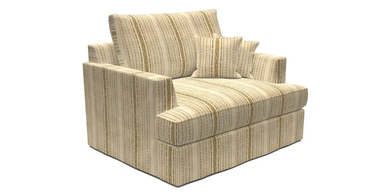 Slingsby Snuggler Fitted Cover Sofa in Two Tone Plain Biscuit.  Loose cover version available