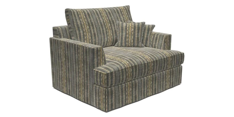 Slingsby Snuggler Fitted Cover Sofa in Two Tone Plain Biscuit.  Loose cover version available