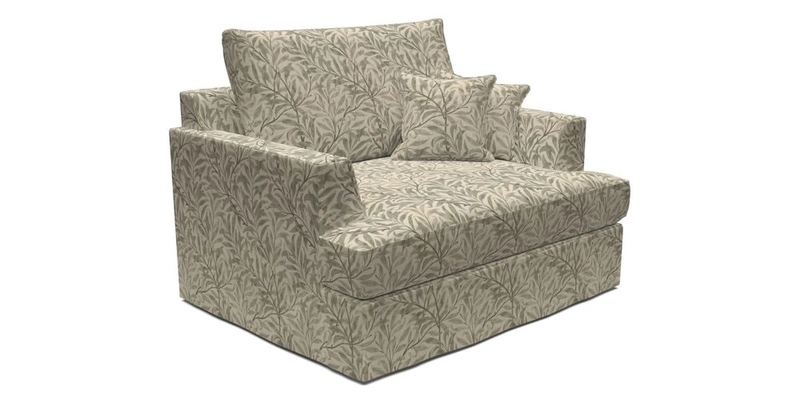 Slingsby Snuggler Fitted Cover Sofa in Two Tone Plain Biscuit.  Loose cover version available