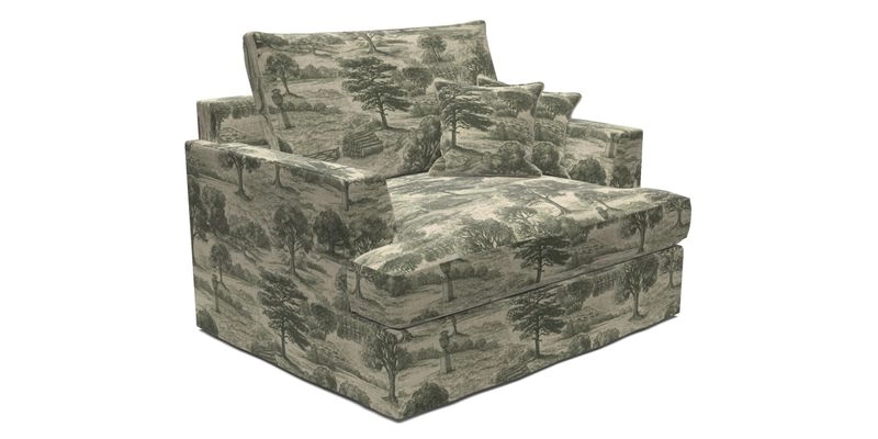 Slingsby Snuggler Fitted Cover Sofa in Two Tone Plain Biscuit.  Loose cover version available