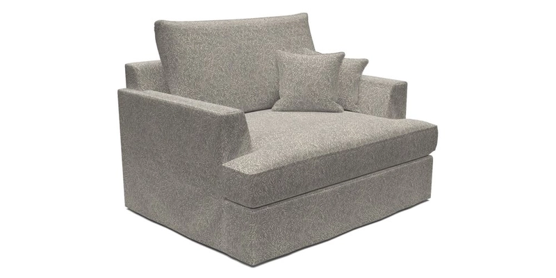 Slingsby Snuggler Fitted Cover Sofa in Two Tone Plain Biscuit.  Loose cover version available