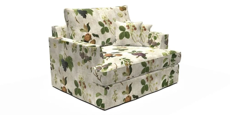 Slingsby Snuggler Fitted Cover Sofa in Two Tone Plain Biscuit.  Loose cover version available