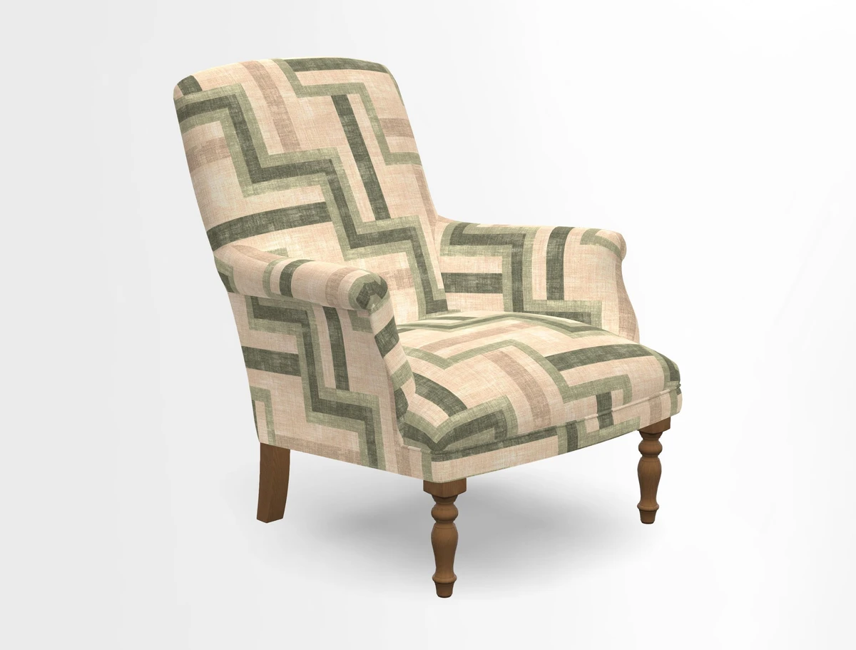 Snape chair in Frond Stripe Small Berry