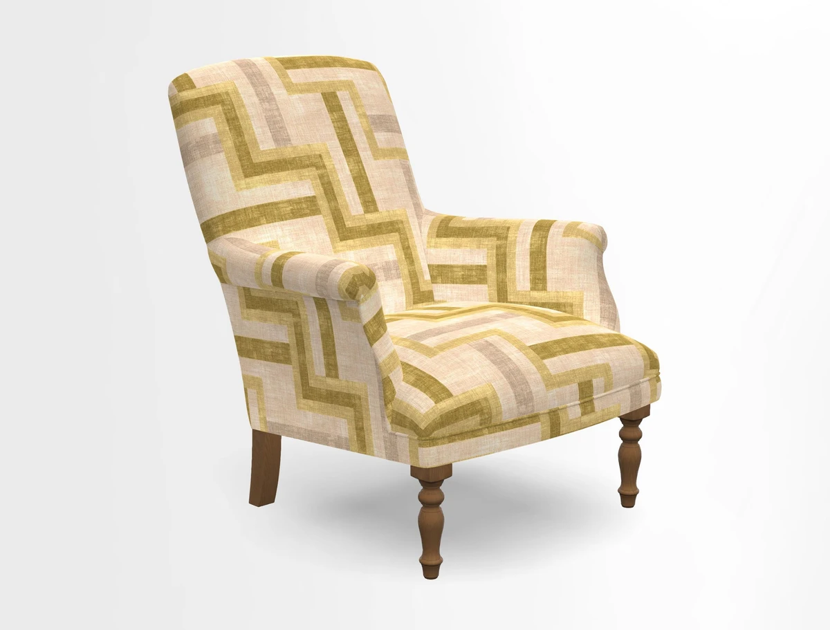 Snape chair in Frond Stripe Small Berry
