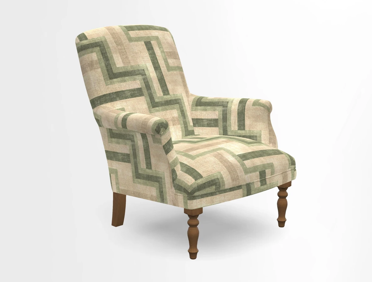 Snape chair in Frond Stripe Small Berry