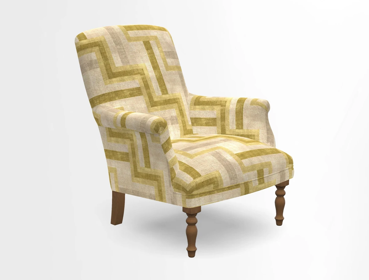Snape chair in Frond Stripe Small Berry